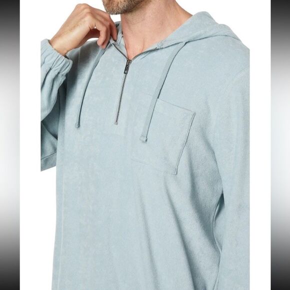 Madewell Large Blue Terry Towel Hoodie - Picture 2 of 8